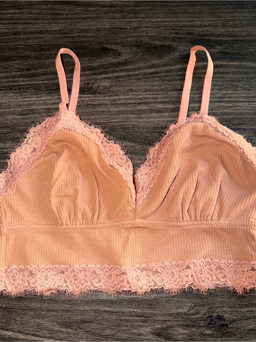 Aerie Women’s Lace-Trim Bralette in Blush Pink